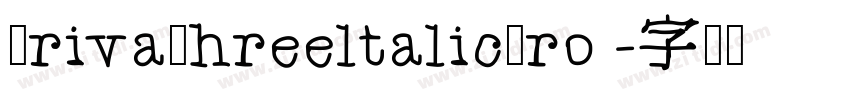 PrivaThreeltalicPro 字体转换